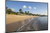 Blue Sky and Palm Trees Frame the Beach and the Caribbean Sea, Hawksbill Bay, Antigua-Roberto Moiola-Mounted Photographic Print