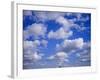 Blue Sky and Puffy White Clouds-Fraser Hall-Framed Photographic Print