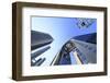 Blue Sky  and  Umeda Sky Building in Osaka Japan-yoshiyayo-Framed Photographic Print