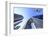 Blue Sky  and  Umeda Sky Building in Osaka Japan-yoshiyayo-Framed Photographic Print