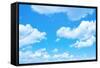 Blue Sky Background with a Tiny Clouds-Vitaliy Pakhnyushchyy-Framed Stretched Canvas