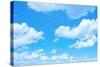 Blue Sky Background with a Tiny Clouds-Vitaliy Pakhnyushchyy-Stretched Canvas