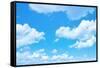 Blue Sky Background with a Tiny Clouds-Vitaliy Pakhnyushchyy-Framed Stretched Canvas