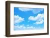 Blue Sky Background with a Tiny Clouds-Vitaliy Pakhnyushchyy-Framed Photographic Print