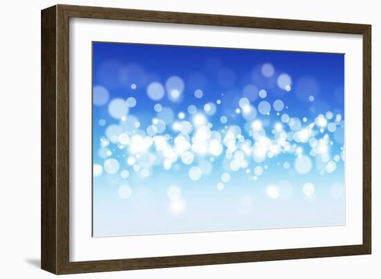 Blue Sky Blurry Lights-alexaldo-Framed Art Print