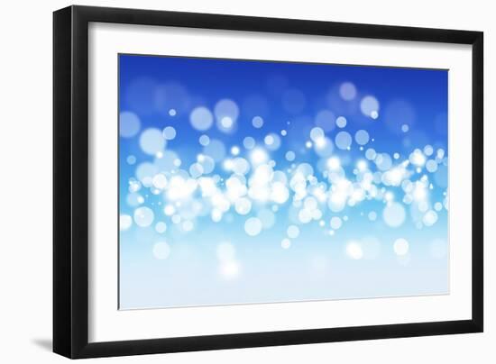 Blue Sky Blurry Lights-alexaldo-Framed Art Print