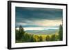 Blue Sky, Clouds and Field-Oleg Yermolov-Framed Photographic Print