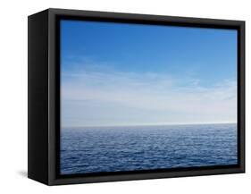 Blue Sky over Calm Sea-Norbert Schaefer-Framed Stretched Canvas