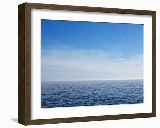 Blue Sky over Calm Sea-Norbert Schaefer-Framed Photographic Print