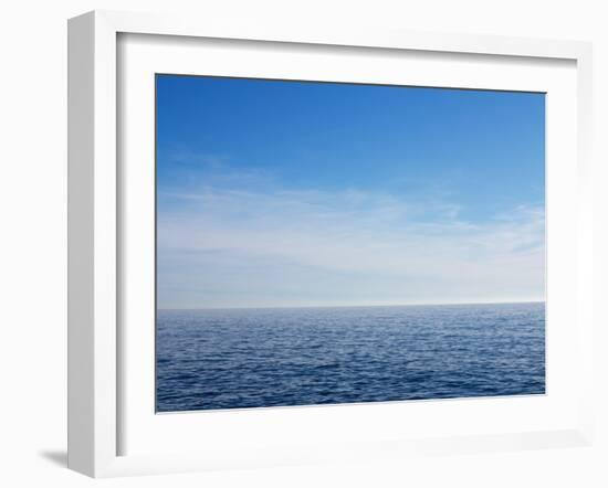 Blue Sky over Calm Sea-Norbert Schaefer-Framed Photographic Print