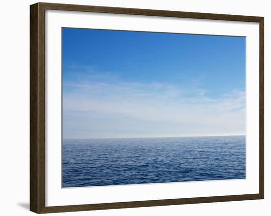 Blue Sky over Calm Sea-Norbert Schaefer-Framed Photographic Print