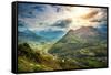 Blue Sky over Pyrenees Mountains-NejroN Photo-Framed Stretched Canvas