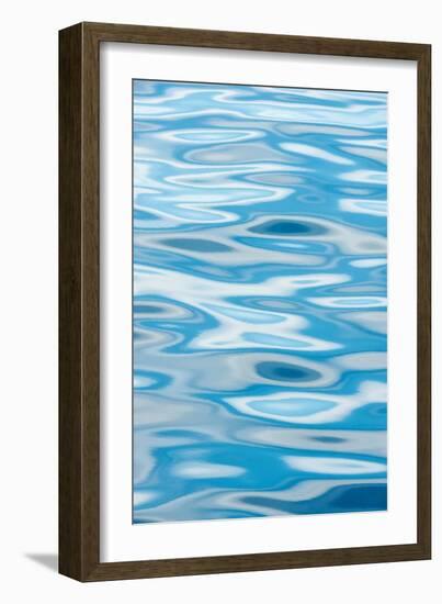 Blue sky reflected in ripples of water, Svalbard, Norway-Ben Cranke-Framed Photographic Print