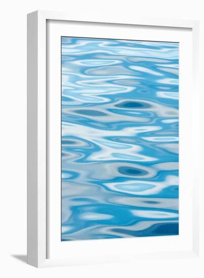 Blue sky reflected in ripples of water, Svalbard, Norway-Ben Cranke-Framed Photographic Print