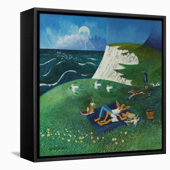 Blue Sky Thinking, 2013-Lisa Graa Jensen-Framed Stretched Canvas