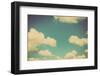 Blue Sky Vintage and Natural Background-tortoon-Framed Photographic Print