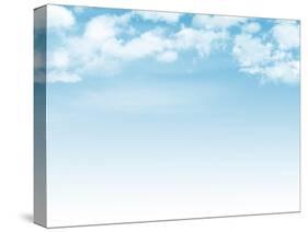 Blue Sky with Clouds Background-karandaev-Stretched Canvas