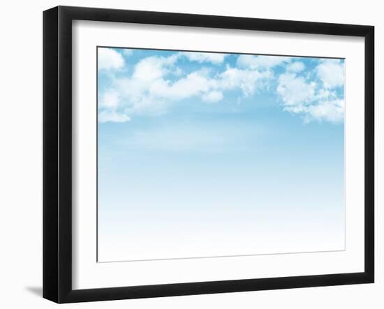 Blue Sky with Clouds Background-karandaev-Framed Photographic Print