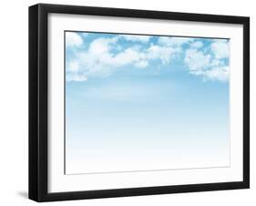 Blue Sky with Clouds Background-karandaev-Framed Photographic Print