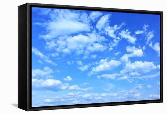 Blue Sky with Clouds, May Be Used as Background-Zoom-zoom-Framed Stretched Canvas