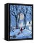 Blue Sledding Christmas-sylvia pimental-Framed Stretched Canvas