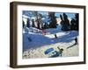 Blue Sledge, Belle Plagne-Andrew Macara-Framed Giclee Print