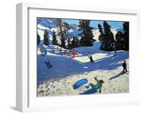 Blue Sledge, Belle Plagne-Andrew Macara-Framed Giclee Print