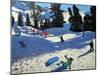 Blue Sledge, Belle Plagne-Andrew Macara-Mounted Giclee Print