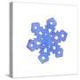 Blue Snowflake 2-Wendy Edelson-Stretched Canvas