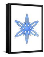 Blue Snowflake 3-Wendy Edelson-Framed Stretched Canvas