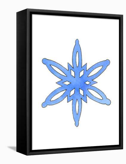 Blue Snowflake 3-Wendy Edelson-Framed Stretched Canvas