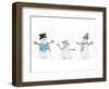 Blue Snowman Trio-Lanie Loreth-Framed Art Print