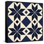 Blue Spanish tile, 2018-Andrew Watson-Framed Stretched Canvas