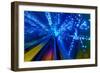 Blue Sparks Rail Abstract Underground Railway Pudong Bund Shanghai, China. Black Hole of Shanghai-William Perry-Framed Photographic Print