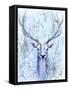 Blue Spirit Deer-Michelle Faber-Framed Stretched Canvas