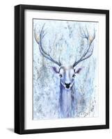 Blue Spirit Deer-Michelle Faber-Framed Giclee Print