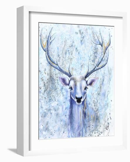 Blue Spirit Deer-Michelle Faber-Framed Giclee Print