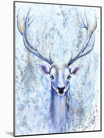 Blue Spirit Deer-Michelle Faber-Mounted Giclee Print
