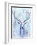 Blue Spirit Deer-Michelle Faber-Framed Premium Giclee Print