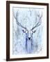 Blue Spirit Deer-Michelle Faber-Framed Giclee Print