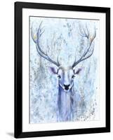 Blue Spirit Deer-Michelle Faber-Framed Giclee Print