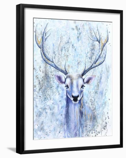 Blue Spirit Deer-Michelle Faber-Framed Giclee Print