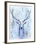 Blue Spirit Deer-Michelle Faber-Framed Giclee Print