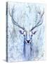 Blue Spirit Deer-Michelle Faber-Stretched Canvas