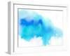 Blue Spot, Watercolor Abstract Hand Painted Background-katritch-Framed Art Print