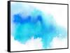 Blue Spot, Watercolor Abstract Hand Painted Background-katritch-Framed Stretched Canvas