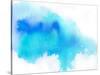 Blue Spot, Watercolor Abstract Hand Painted Background-katritch-Stretched Canvas