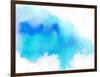 Blue Spot, Watercolor Abstract Hand Painted Background-katritch-Framed Art Print