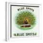 Blue Spots Brand Cigar Box Label-Lantern Press-Framed Art Print
