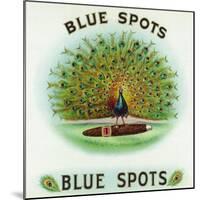 Blue Spots Brand Cigar Box Label-Lantern Press-Mounted Art Print